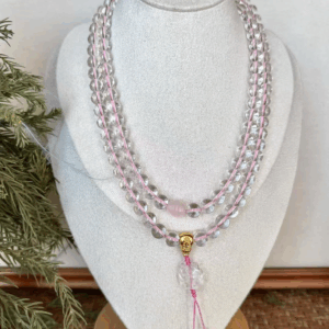 Chaplet: 108 White Crystal (Nine-Tailed Fox)D105