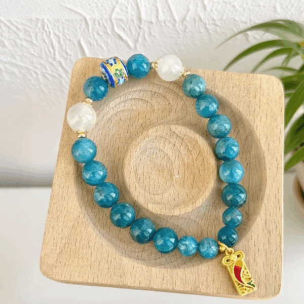 Bead Bracelet: Eight Treasures Lotus Blessing D85