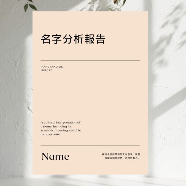 Name Analysis Report D65
