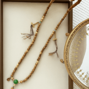 Sherpa Glass Bead Connector with Agate Pendant, Turquoise, and Sterling Silver Counter D147