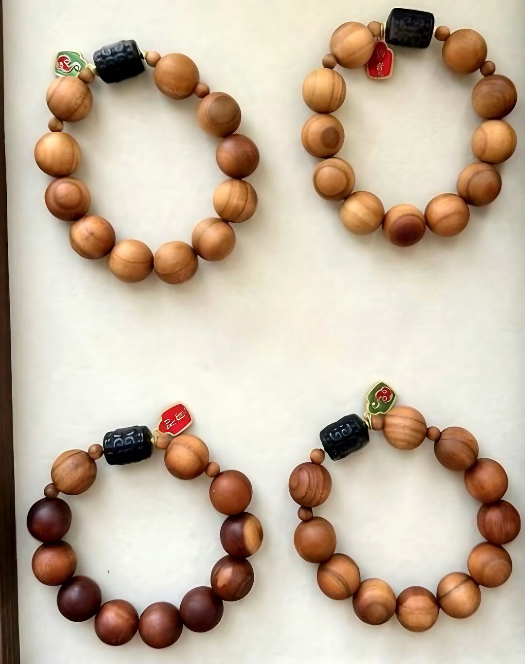 Silver Obsidian Bead with Auspicious Cloud Pendant D142